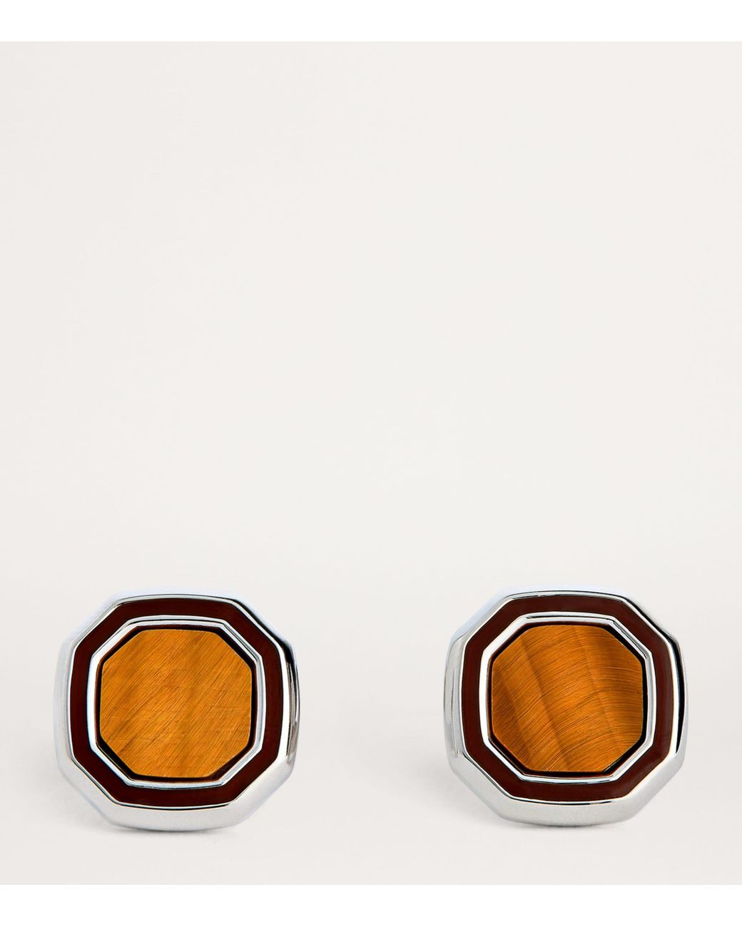 Tateossian Brown Palladium-Plated Pen And Cufflinks Set for men