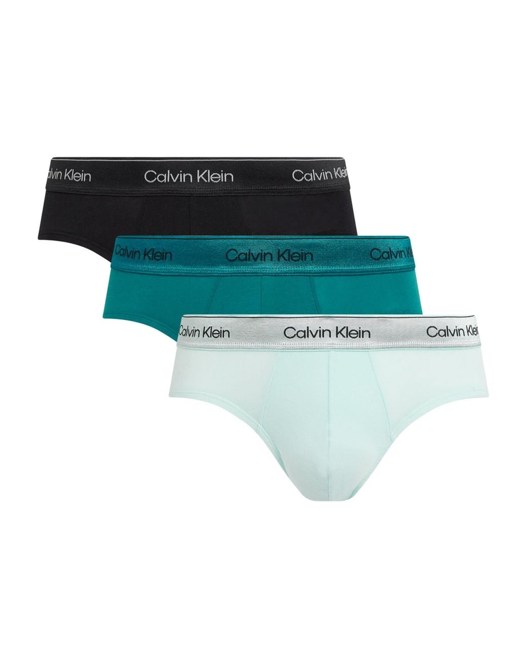 Calvin Klein Green Stretch-Cotton Icon Star Hip Briefs for men