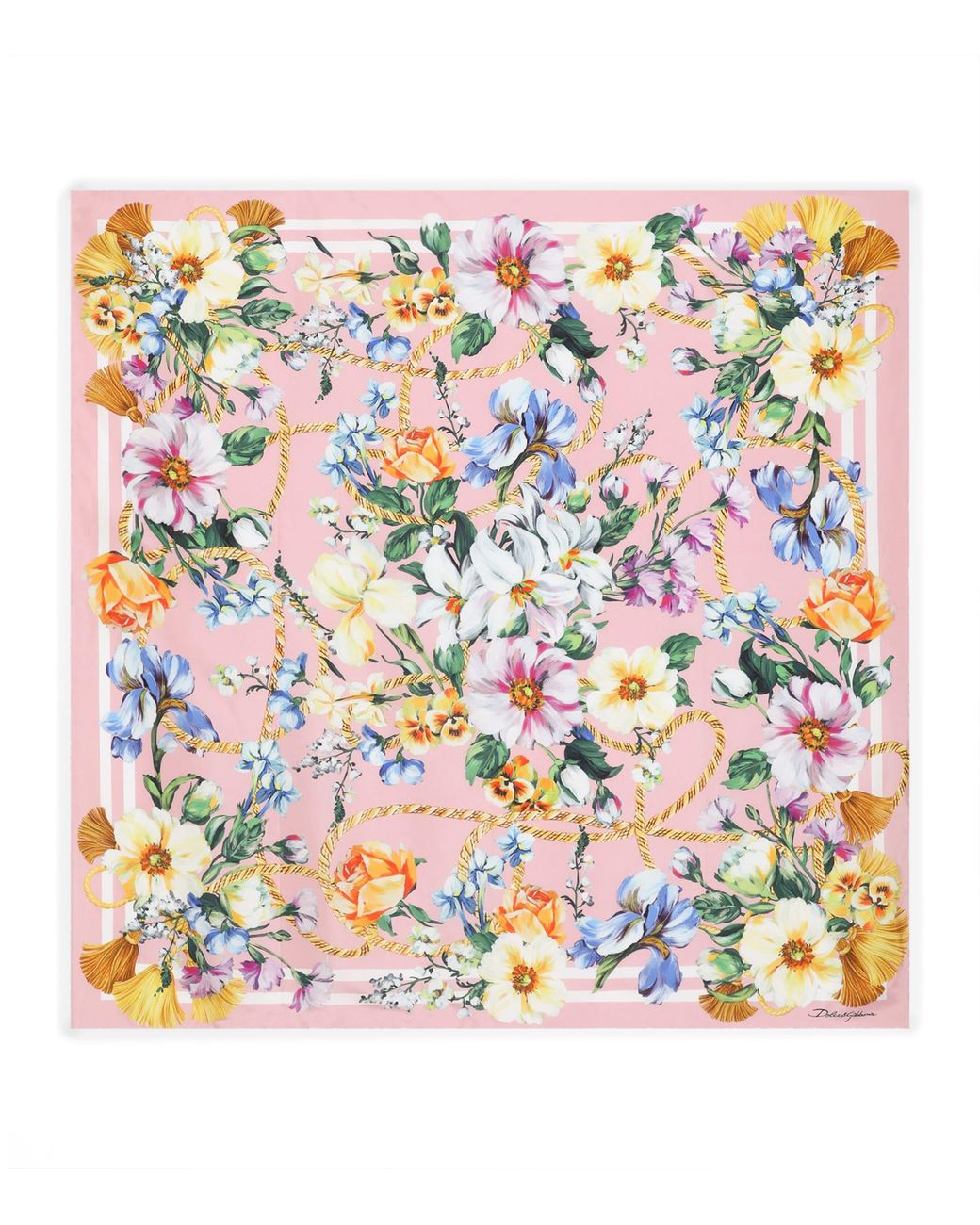 Dolce & Gabbana Multicolor Silk Floral Foulard