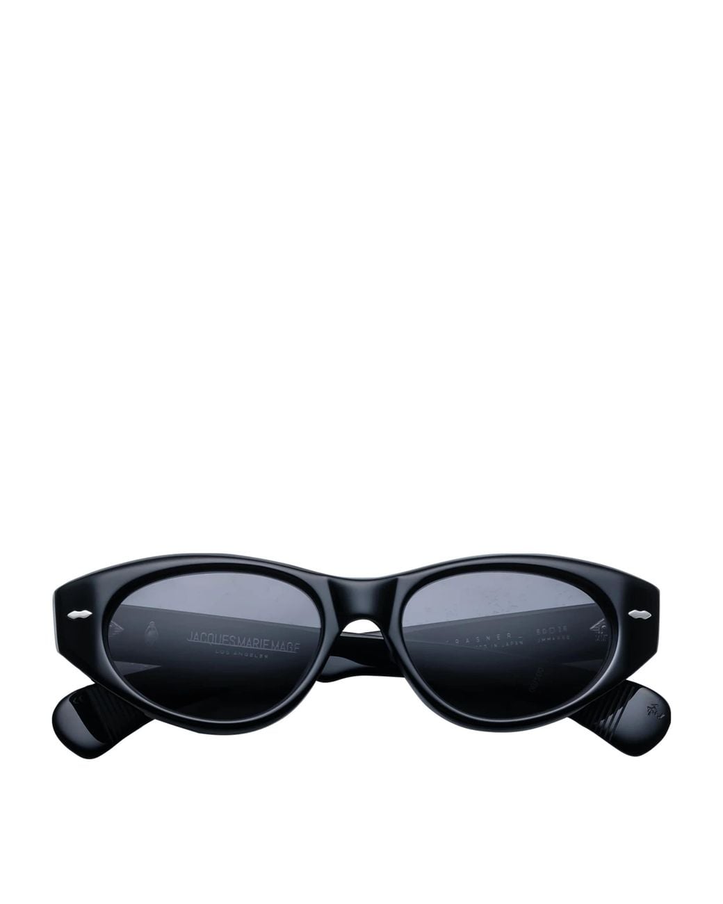 Jacques Marie Mage Black Krasner Oval Sunglasses
