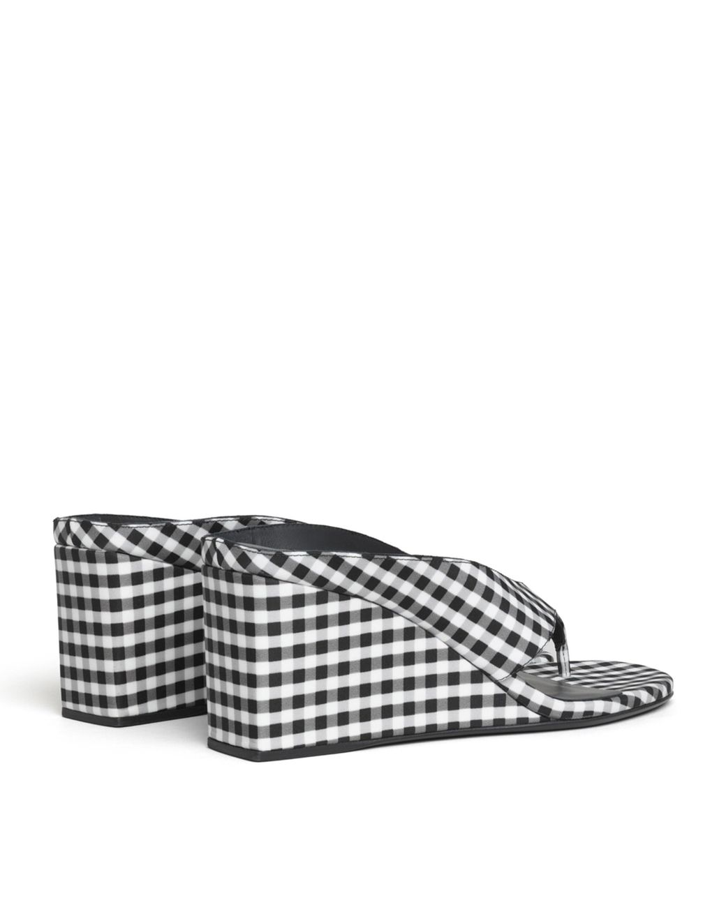 Alaïa White Vichy Print Cube Sandals 75