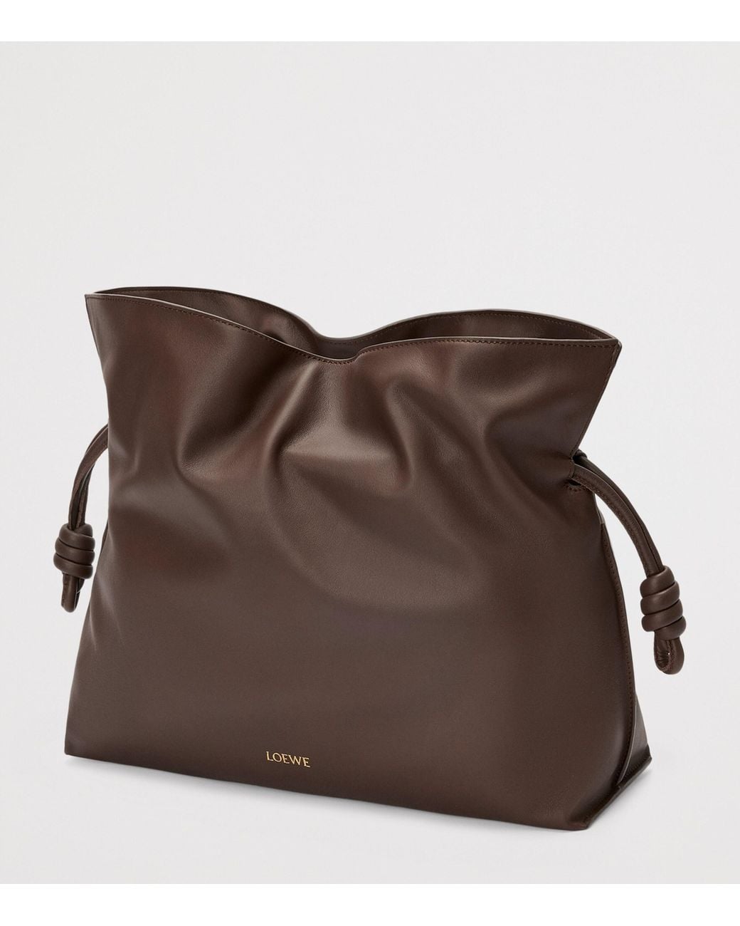 Loewe Brown Large Leather Flamenco Purse