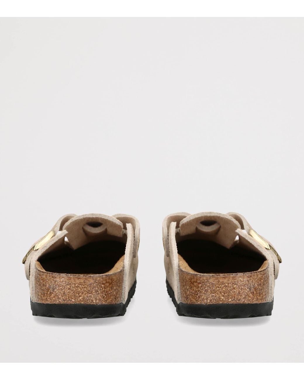 Birkenstock White Suede Boston Clogs
