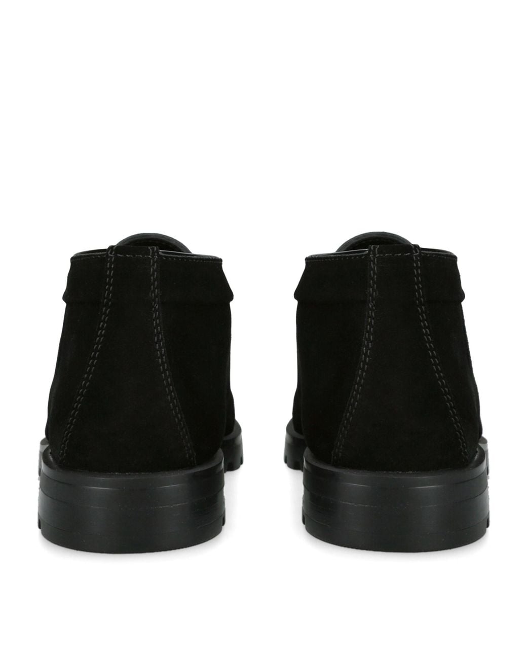 Santoni Black Suede Detroit Roccia High-Top Loafers for men