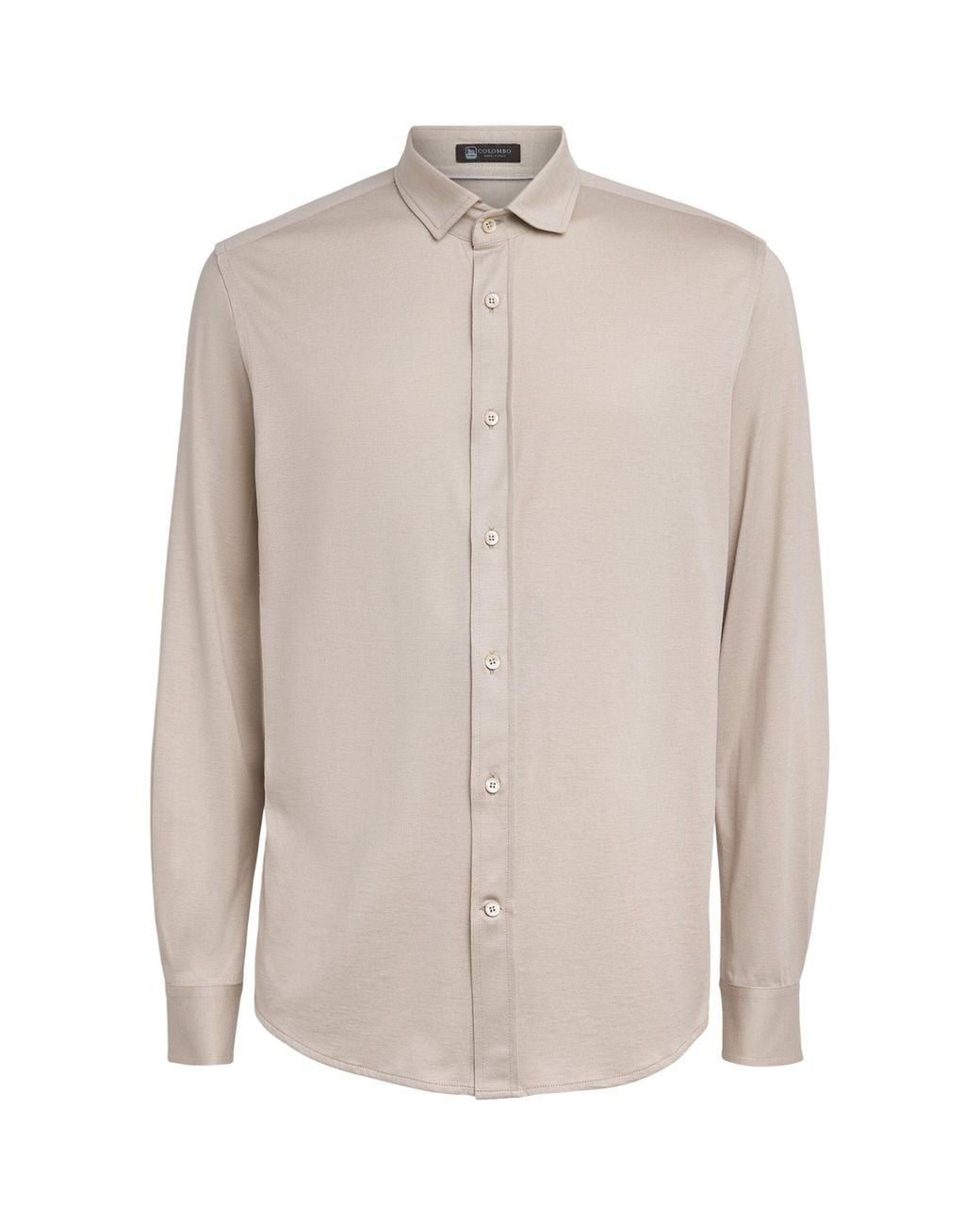 Colombo White Silk-Cotton Shirt for men