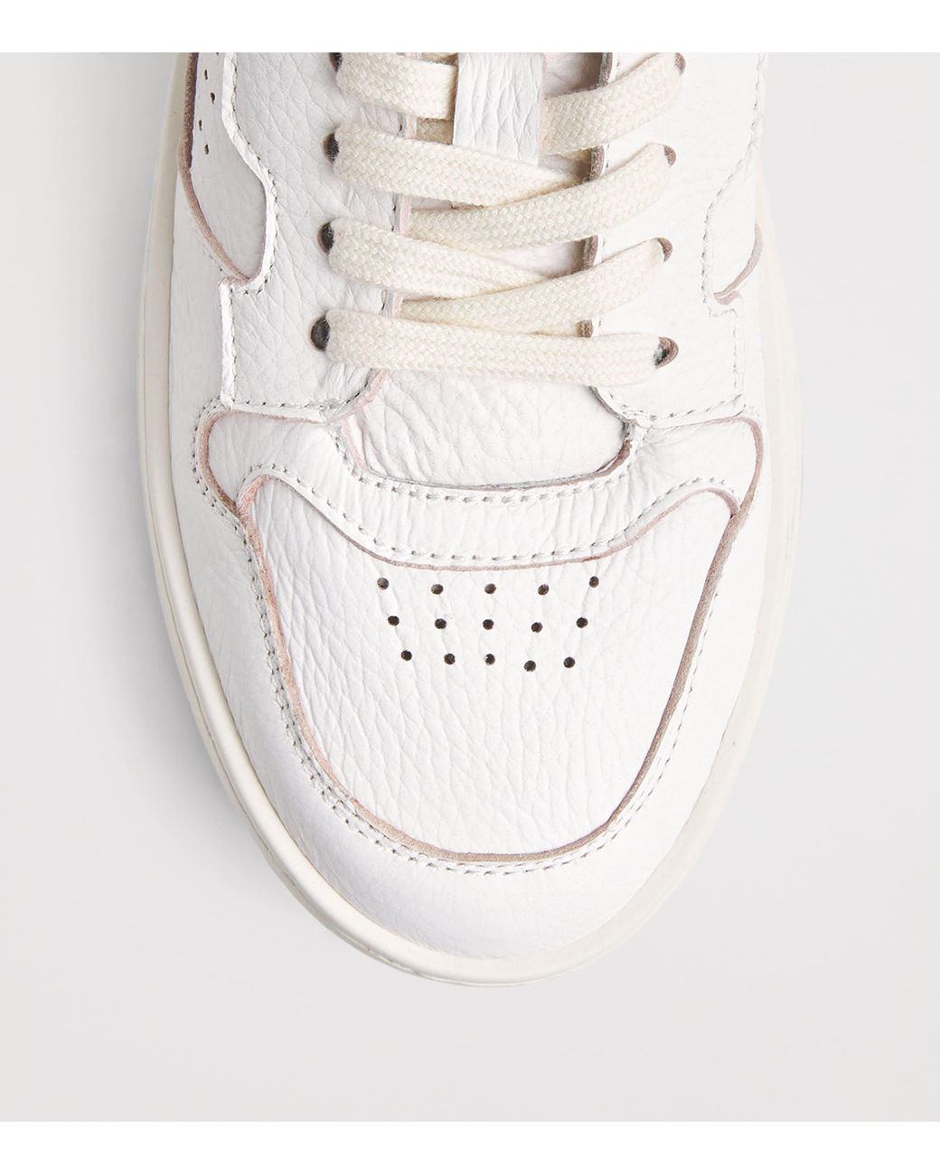 Eleventy White Leather Sneakers