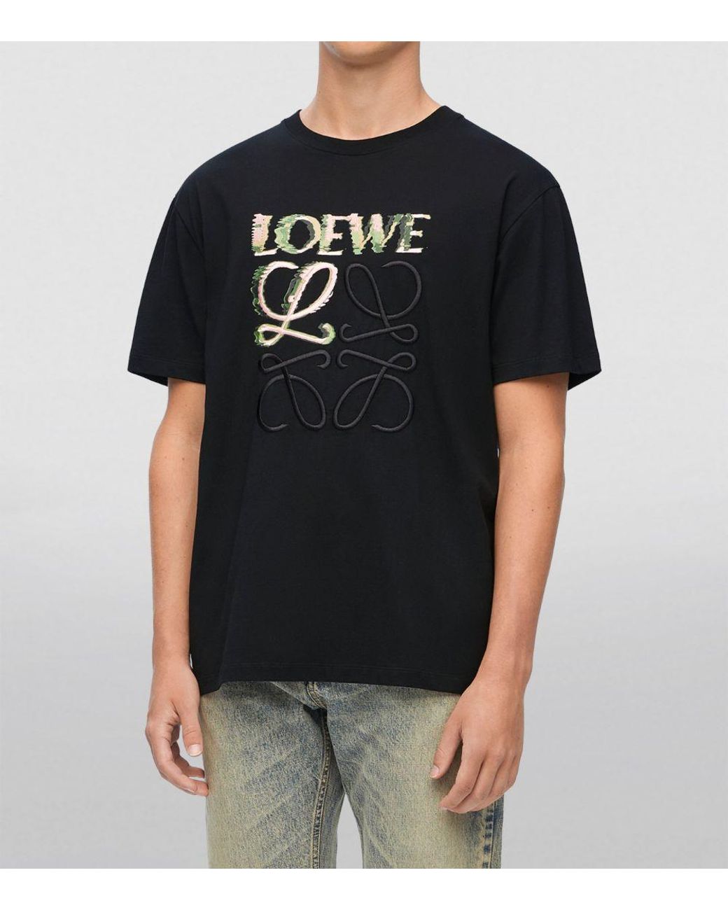 LOEWE グラフィックTEE Loewe Glitch Anagram T-Shirt in Black for Men | Lyst Canada