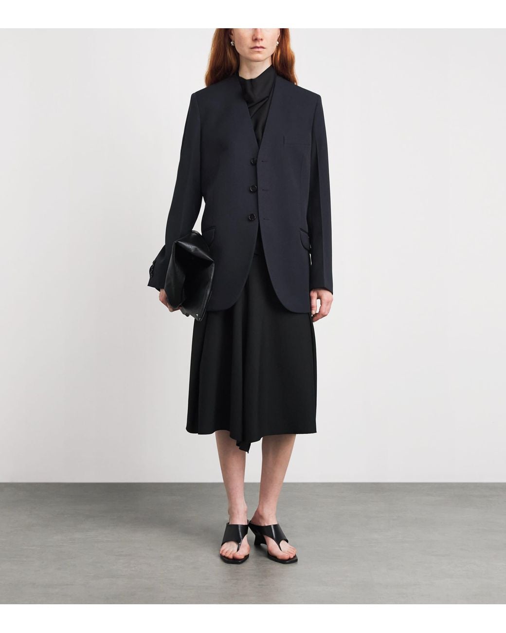 Jil Sander Blue Wool Gabardine Blazer