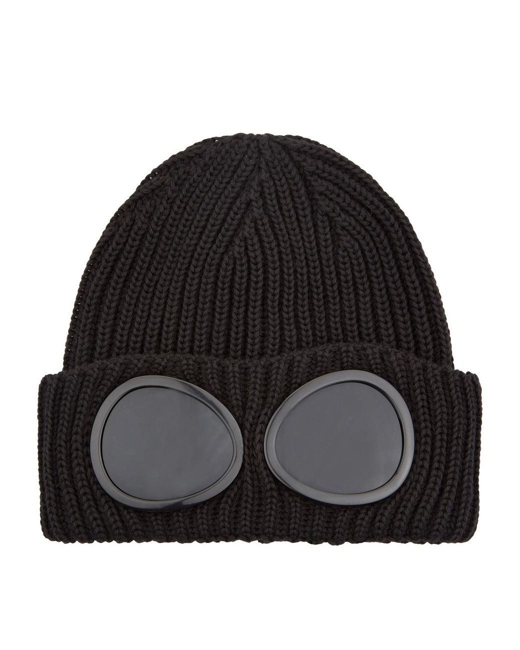C.P. Company Wool Goggle Beanie Hat in Black for Men | Lyst