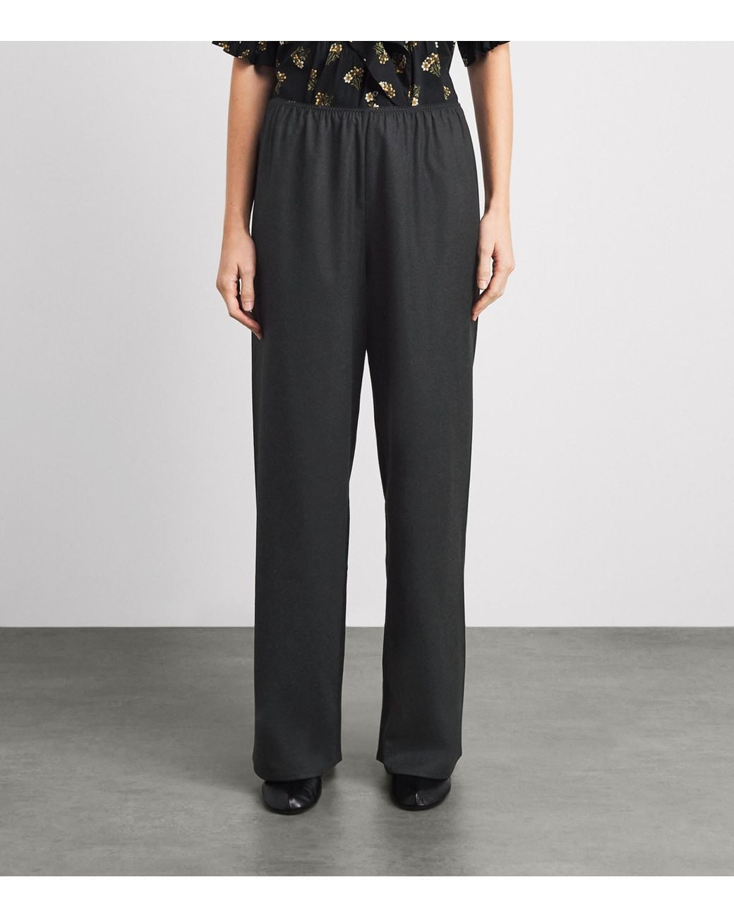 Doen Black Lavona Wide-Leg Trousers