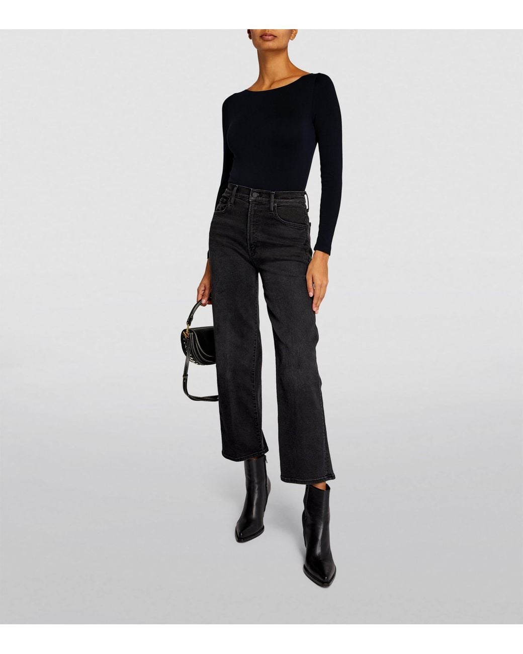 Falke Black Long-Sleeved Bodysuit