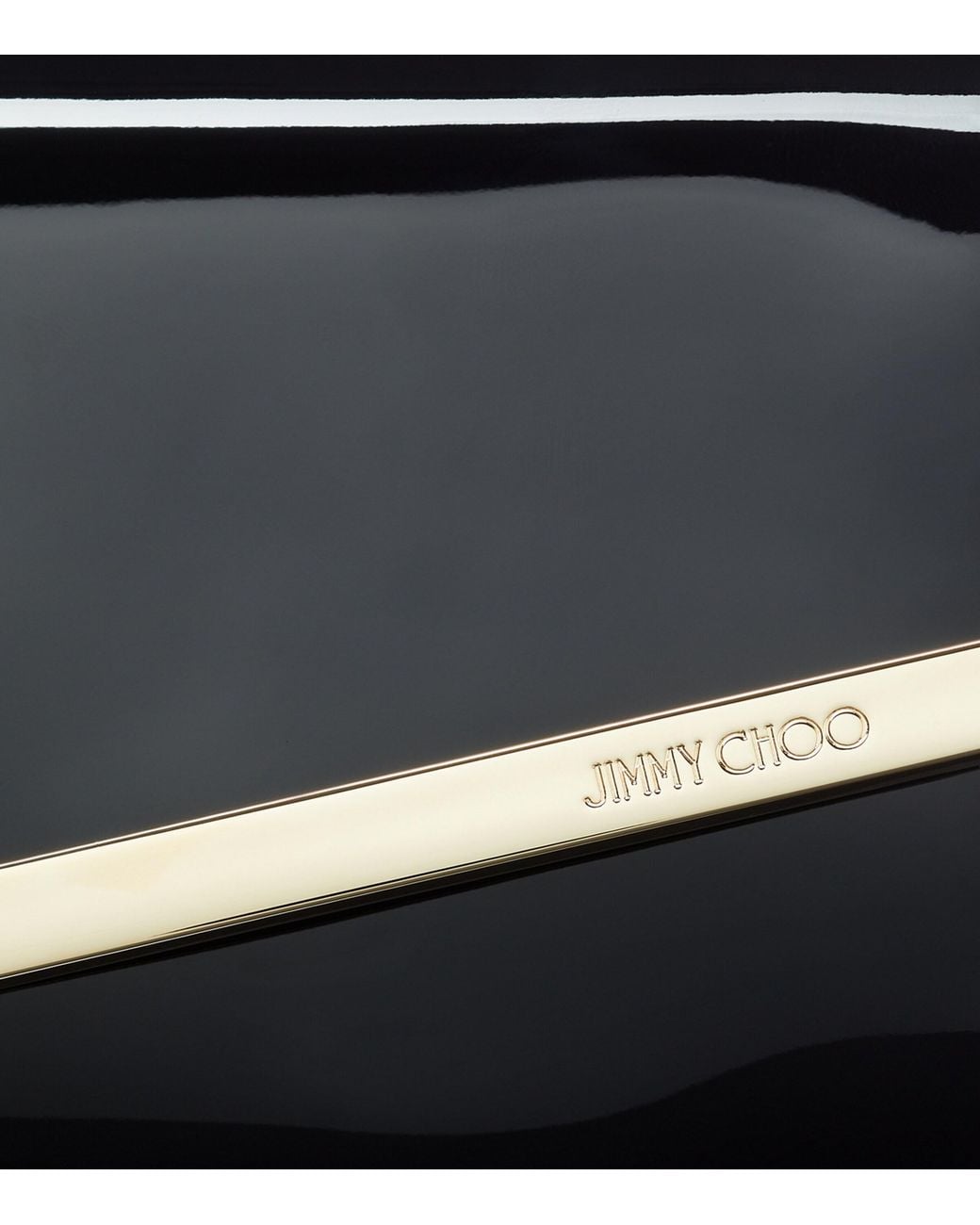 Jimmy Choo Black Patent Emmie Clutch Bag