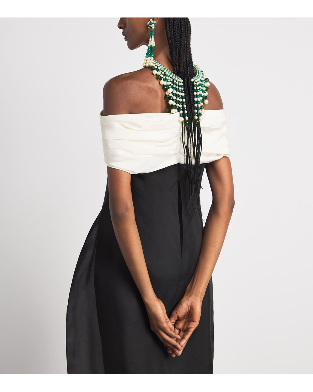 Coppola E Toppo Green Beaded Frangia Necklace