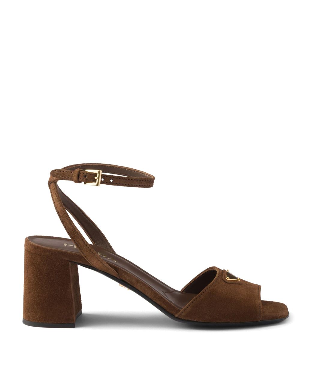 Prada Brown Suede Heeled Sandals 55