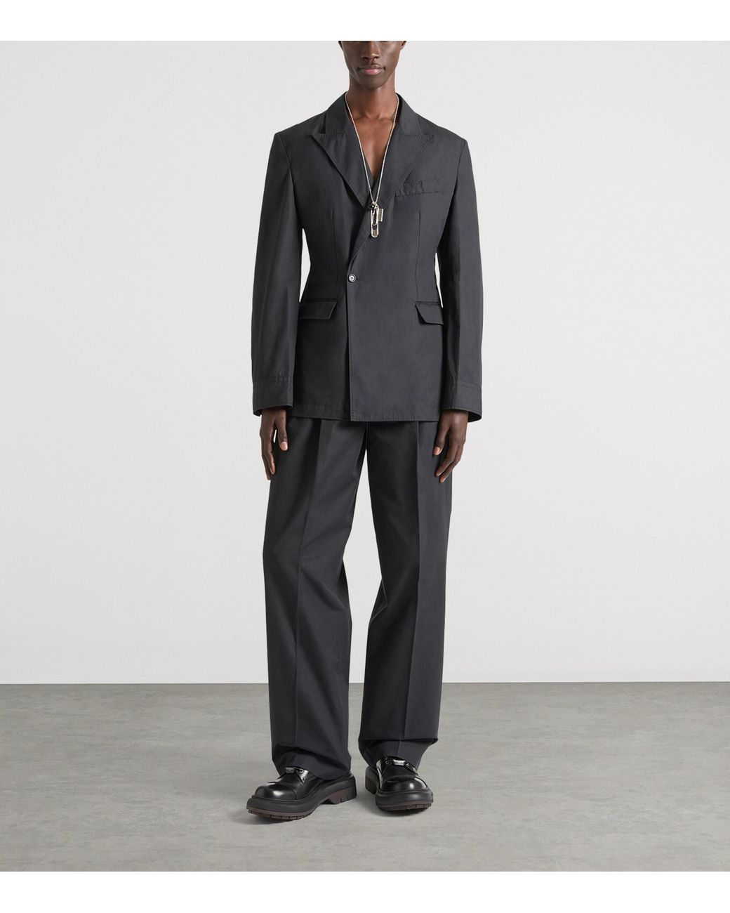Givenchy Black Cotton Couture Seam Blazer for men