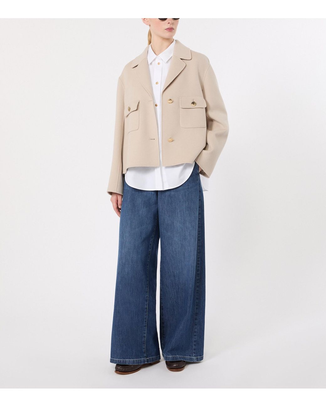 Max Mara Natural Virgin Wool Short Jacket