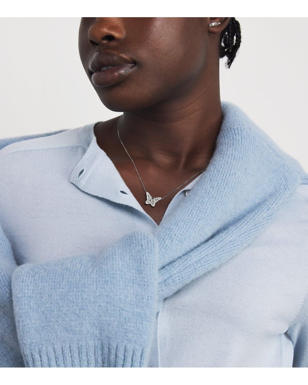 Suzanne Kalan Metallic And Diamond Bold Butterfly Necklace