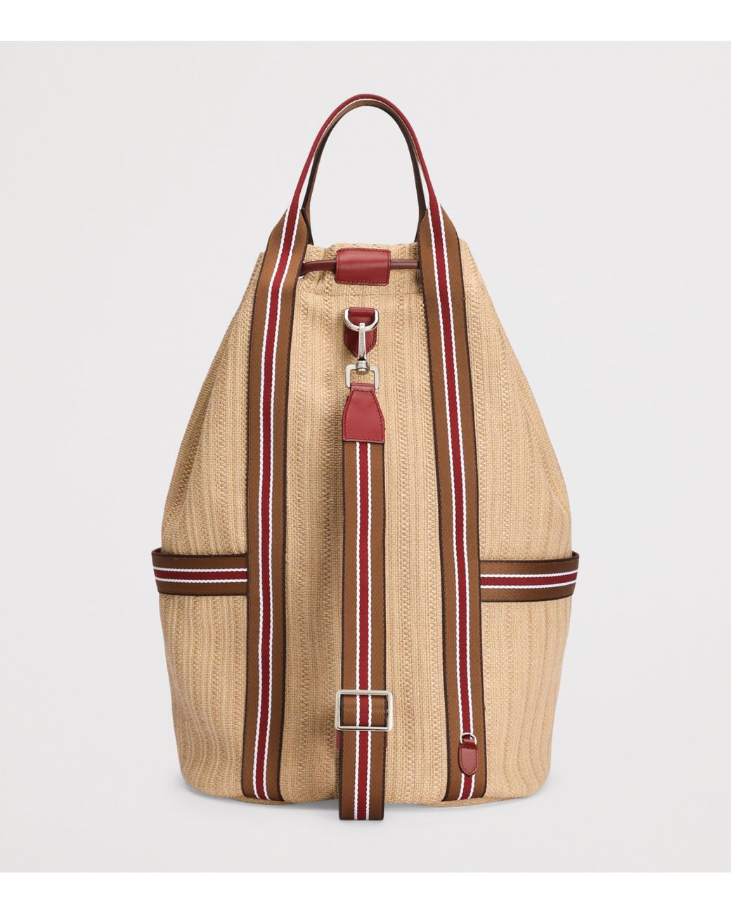 Dolce & Gabbana Brown Raffia-Leather Essenza Backpack for men
