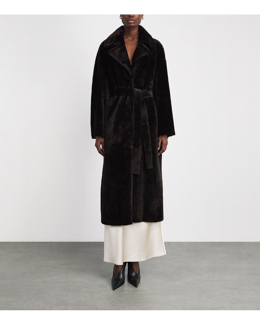 Arma Black Reversible Shearling Rien Coat