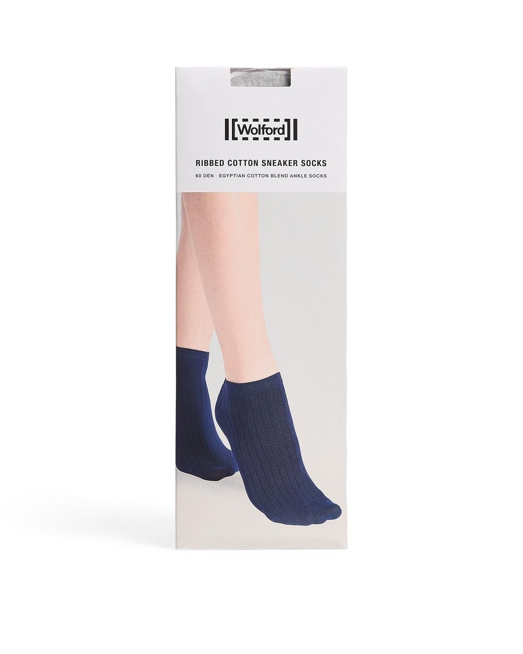 Wolford White Stretch-Cotton Ribbed Sneaker Socks