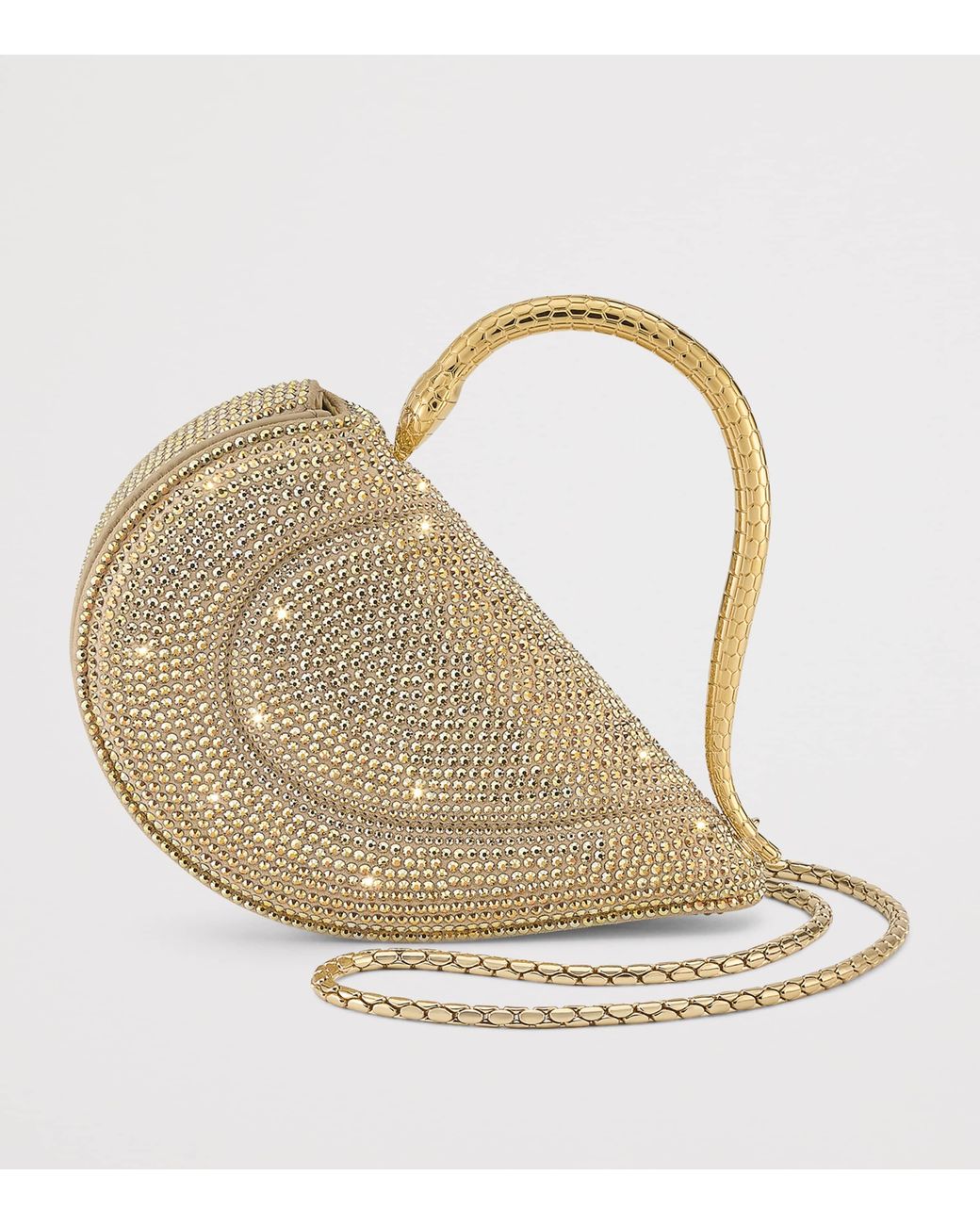 BVLGARI White Mini Leather Serpenti Cuoricino Top-Handle Bag