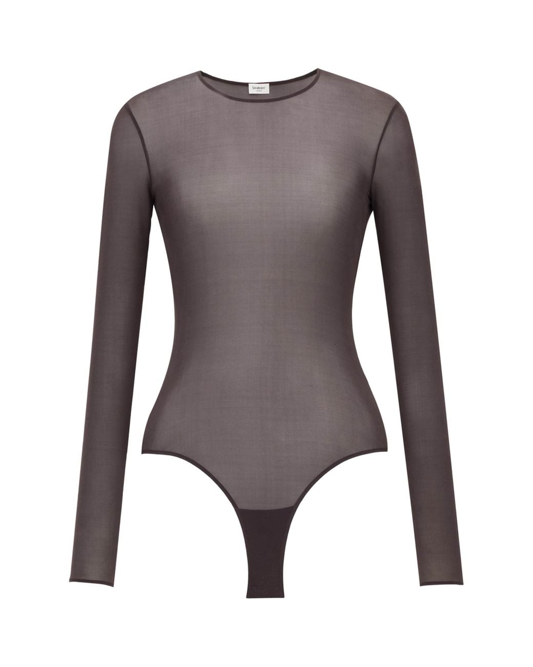 Saint Laurent Brown Stretch-Jersey Bodysuit