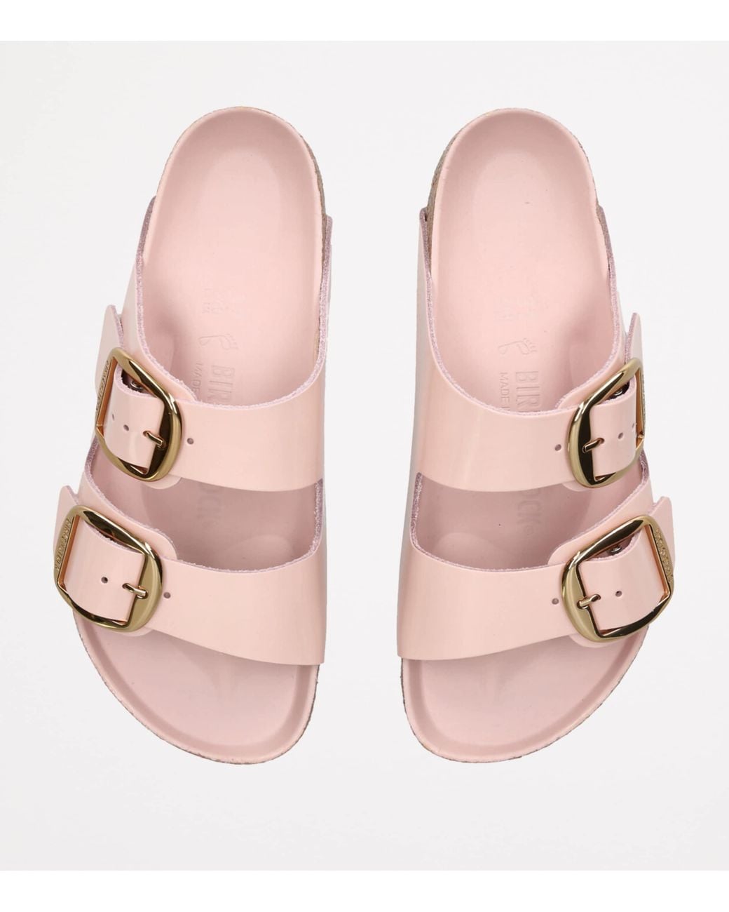Birkenstock Pink Leather Arizona Big Buckle Sandals