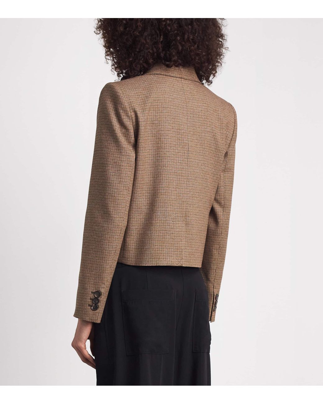 ME+EM Brown Slim Cropped Blazer