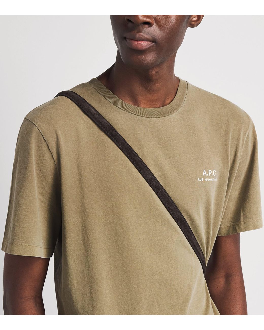 A.P.C. Natural Cotton Logo T-Shirt for men