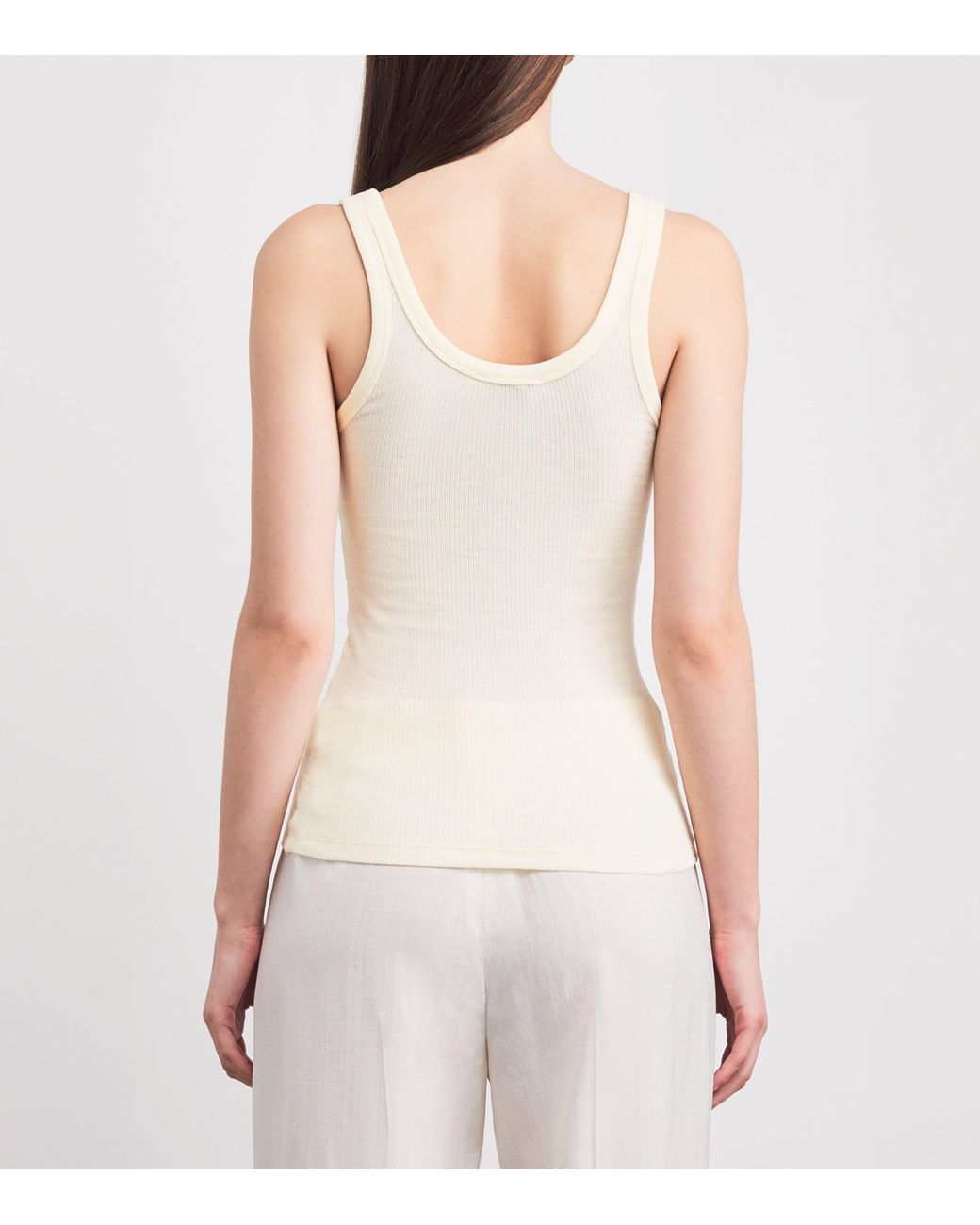 Sandro Natural Ribbed Tank Top