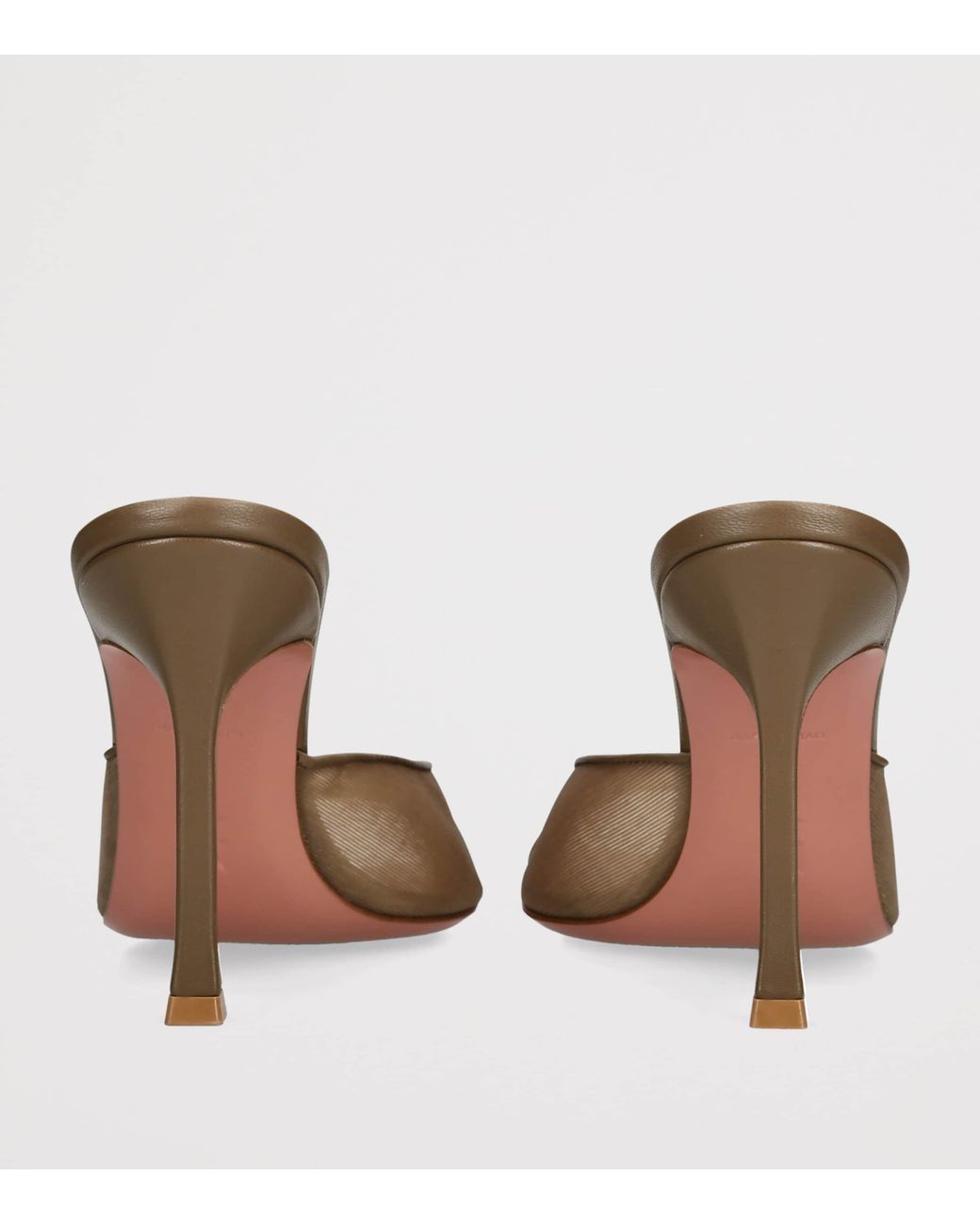 AMINA MUADDI Brown Mesh Alexa Heeled Mules 95