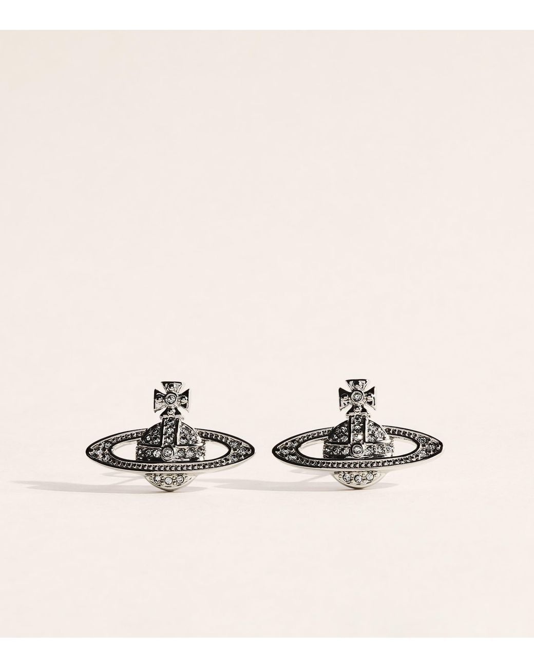 Vivienne Westwood Natural Mini Bas Relief Orb Earrings for men