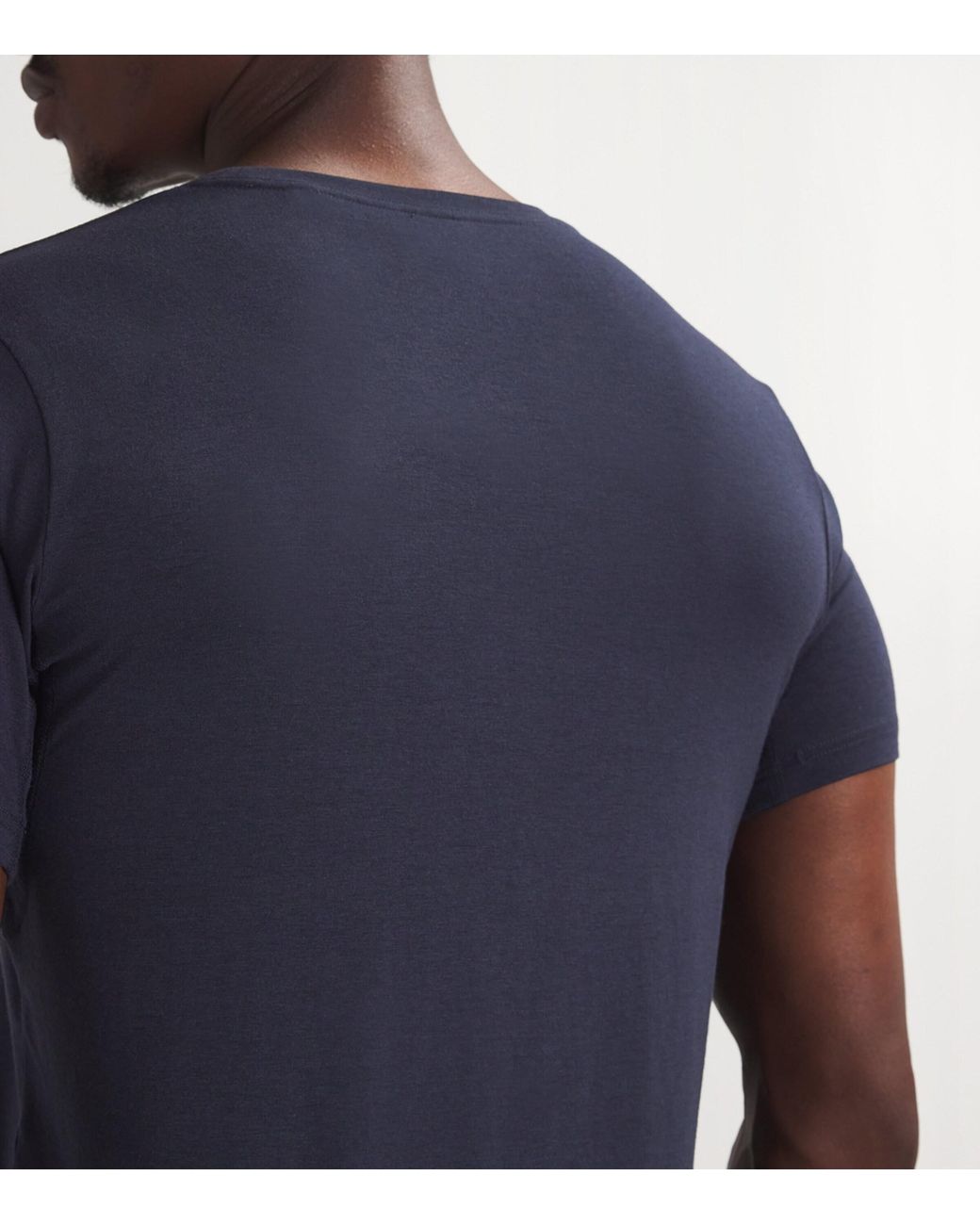 Falke Blue Cotton-Blend Daily Climate Control T-Shirt for men