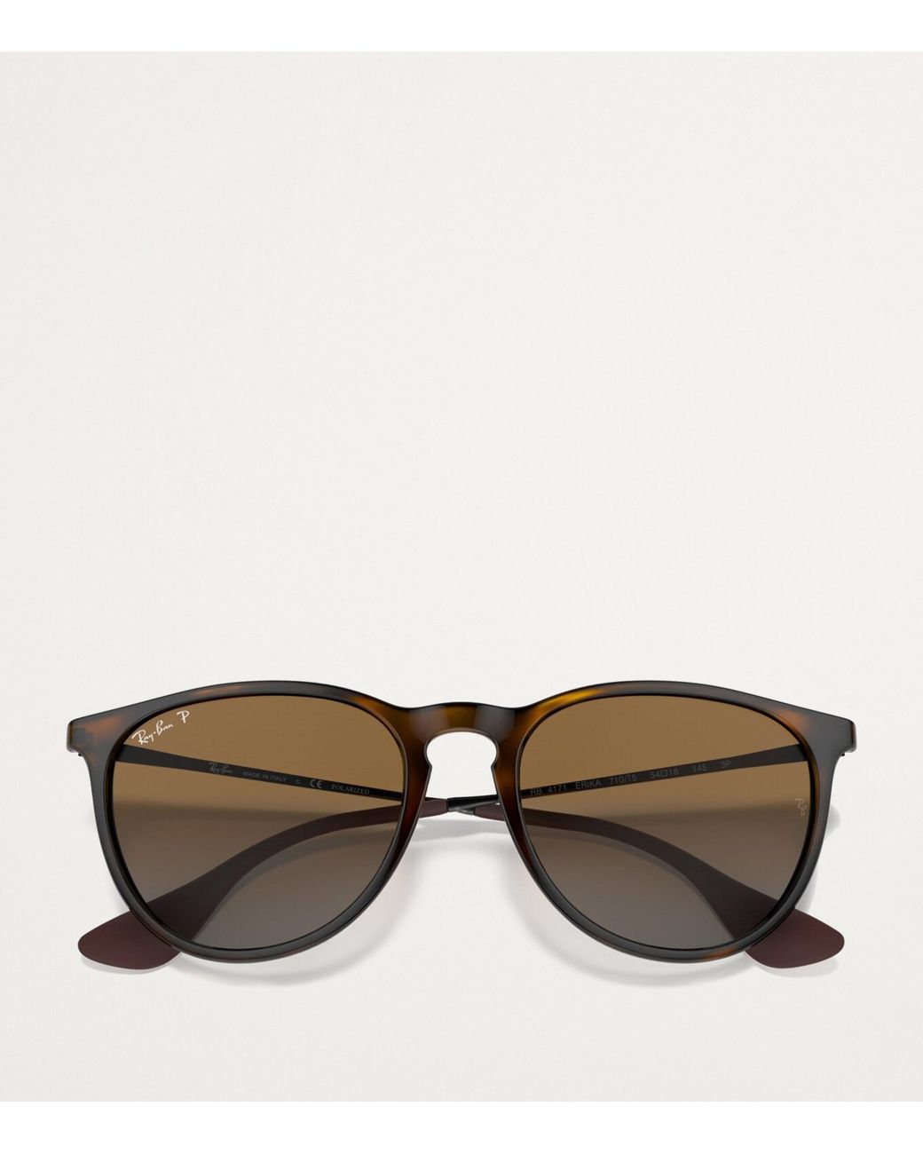 Ray-Ban Brown Round Erika Classic Sunglasses
