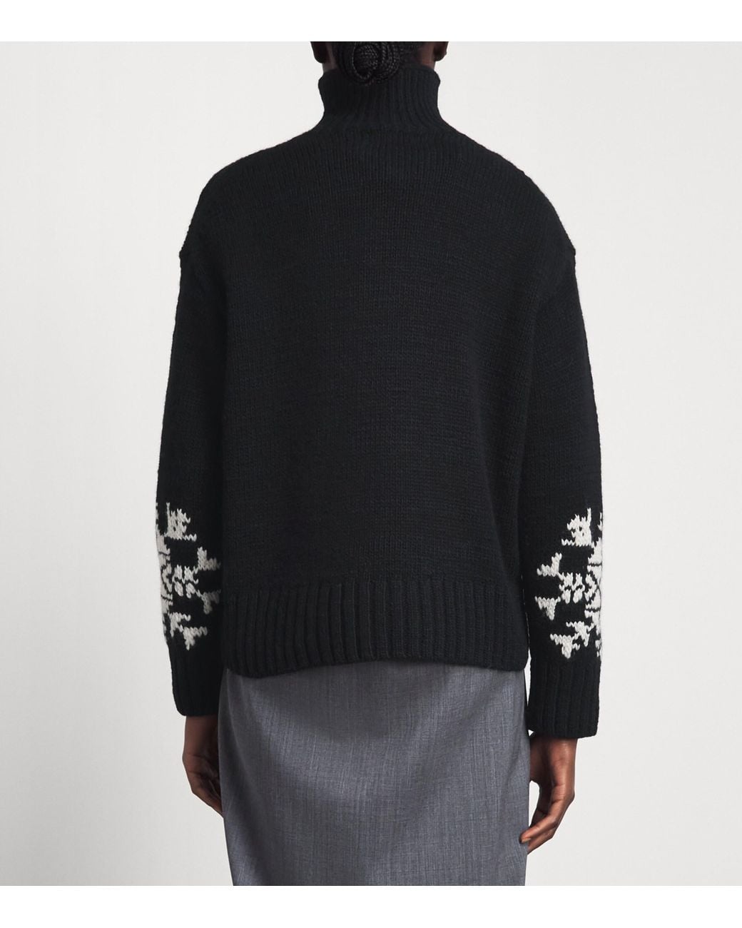 Polo Ralph Lauren Black Wool Logo Polo Sweater