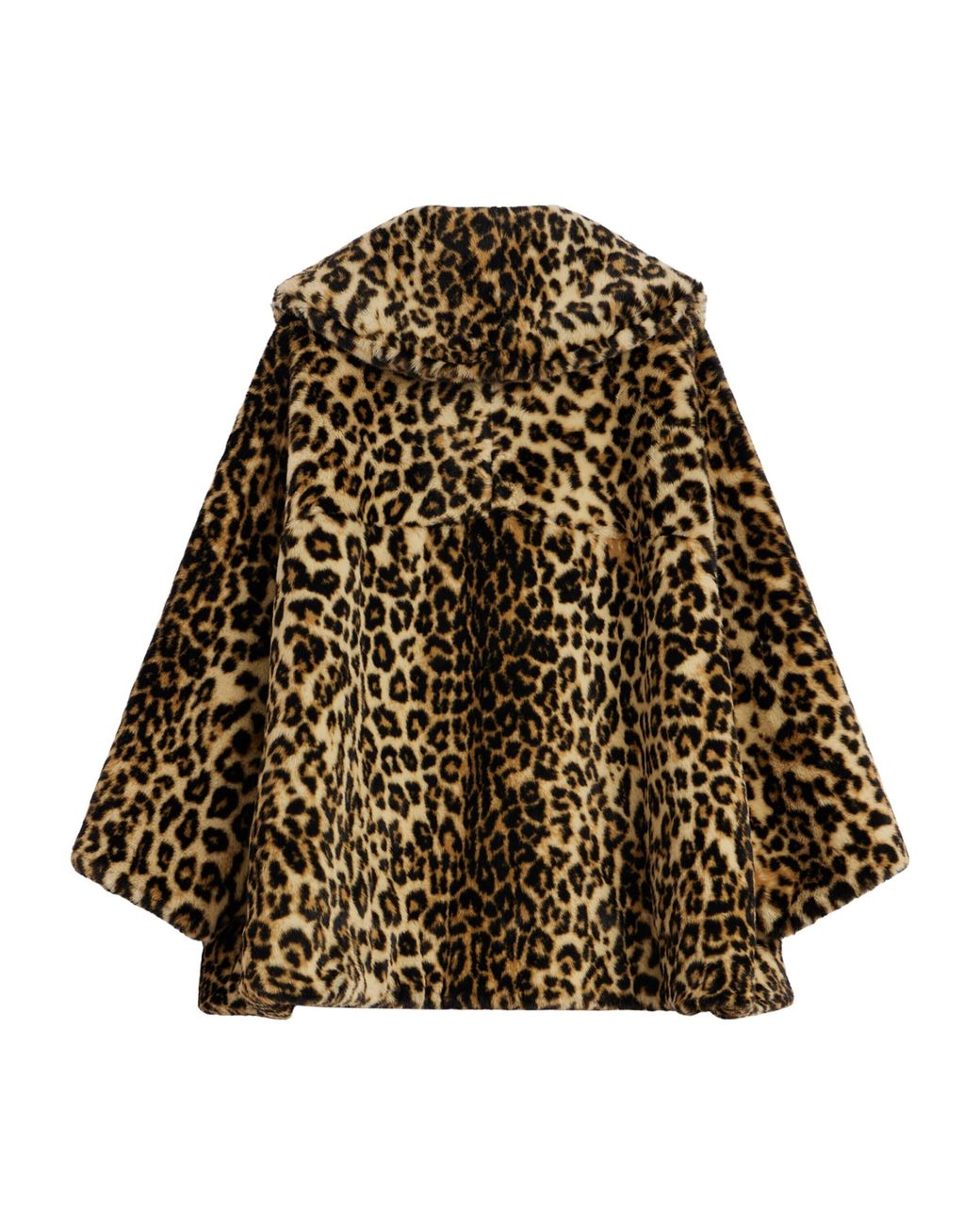 Givenchy Brown Faux Fur Leopard-Print Coat