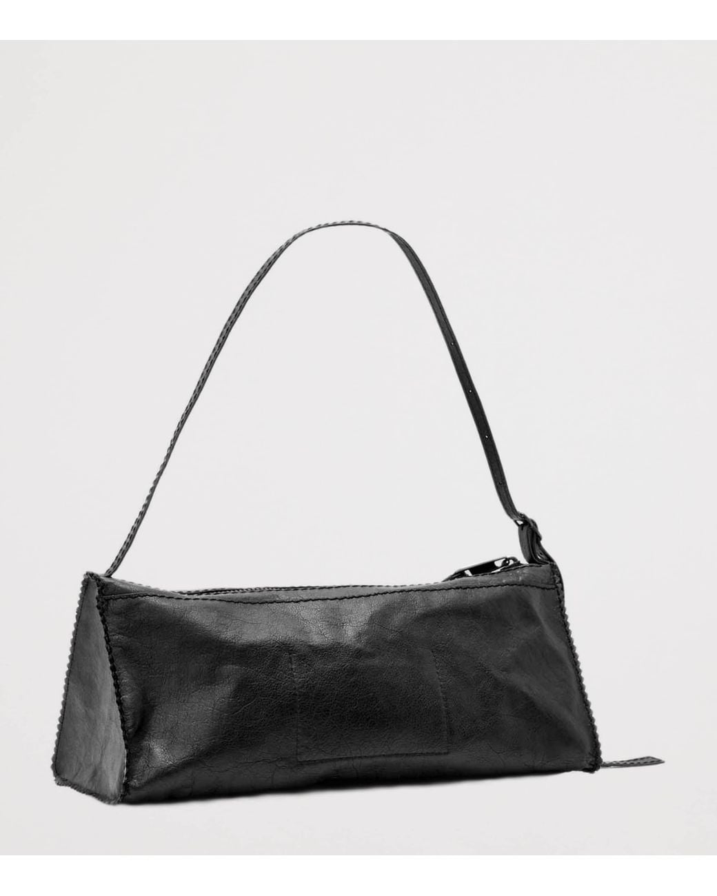 AllSaints Black Leather Siloh Shoulder Bag