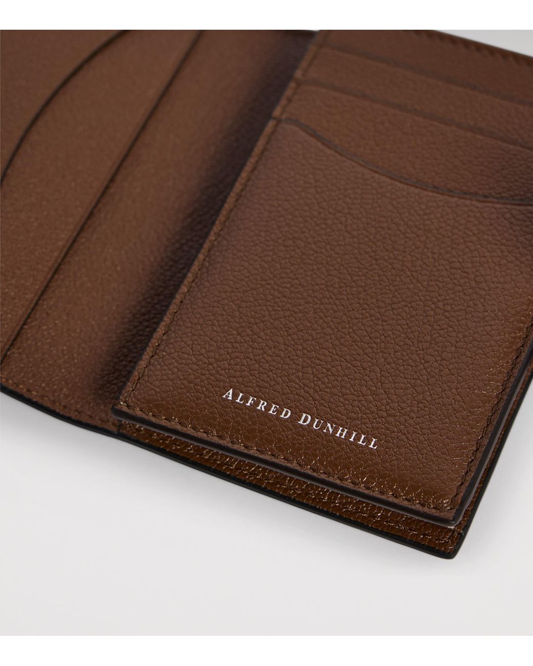 Dunhill Black Leather Alfred Card Holder for men
