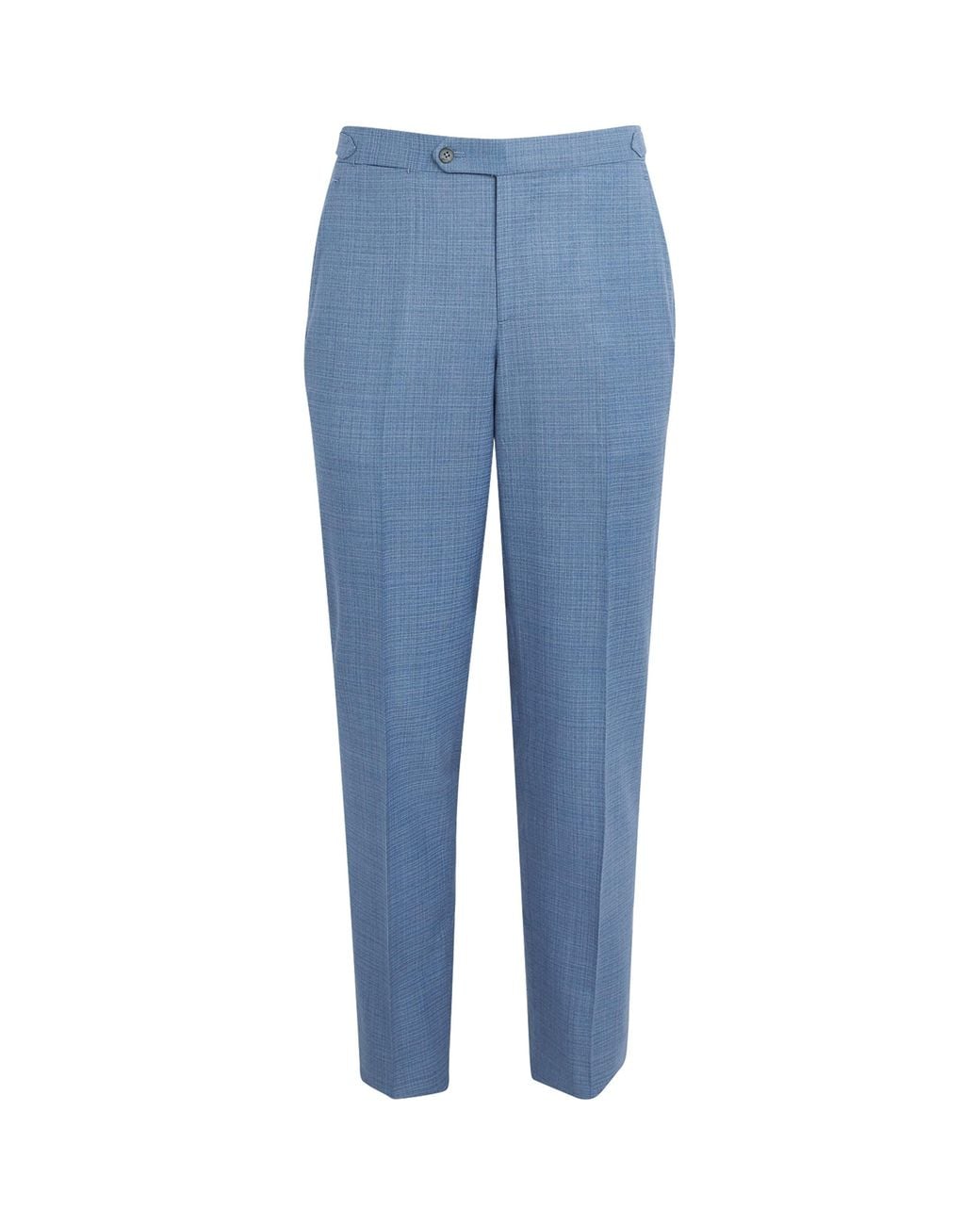Isaia Blue Wool Sanita Trousers for men