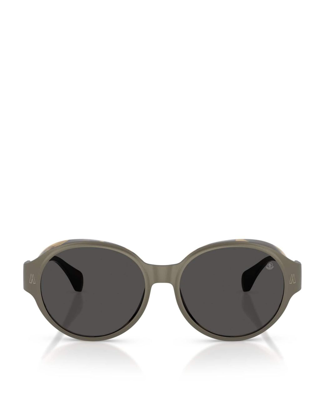 Moncler Gray Titanium Auros Round Sunglasses