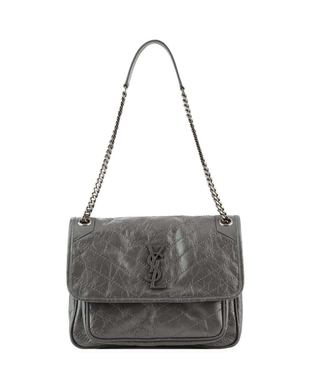 Saint Laurent Gray Medium Niki Shoulder Bag