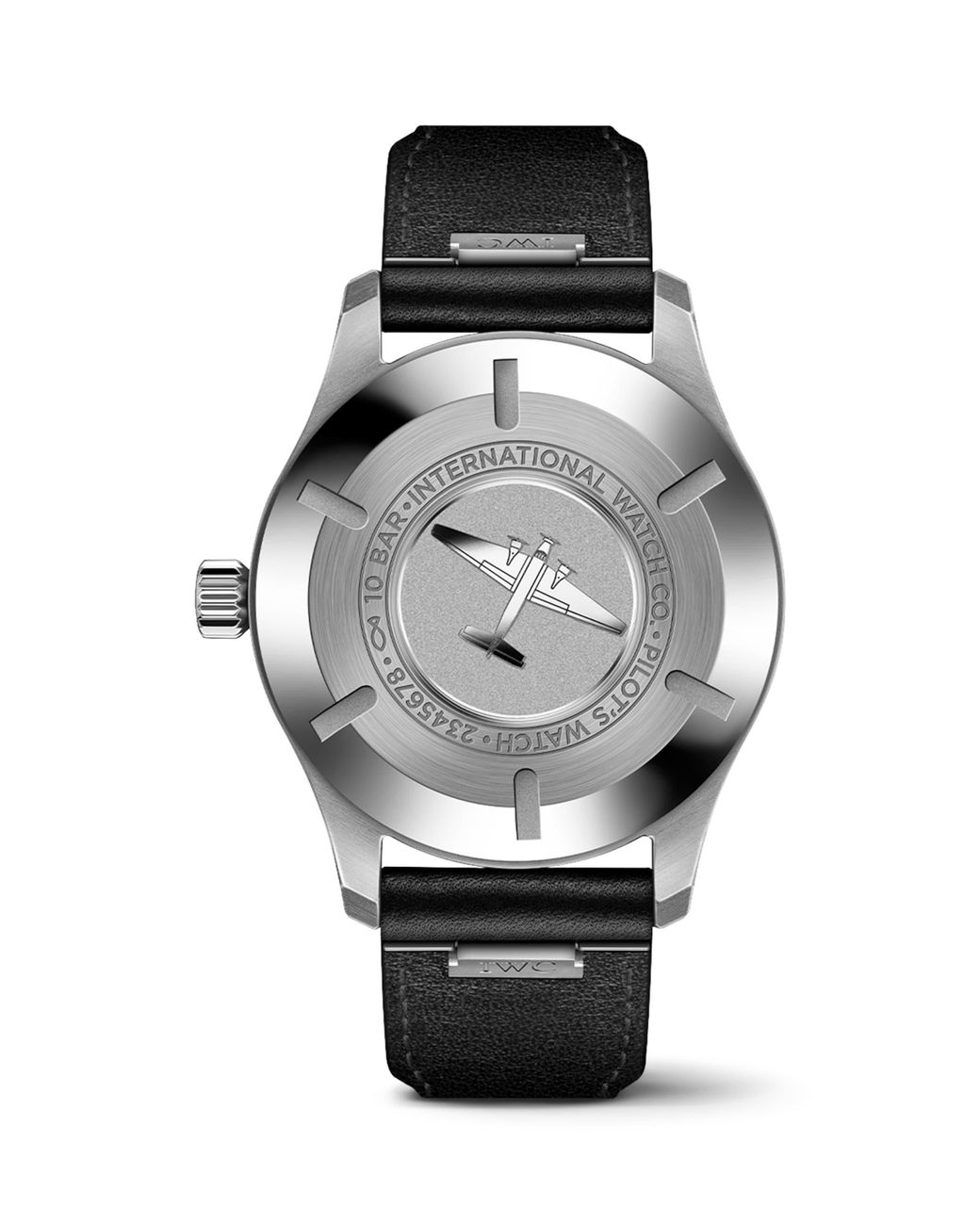 Iwc Black Stainless Steel Pilot Xviii Watch for men