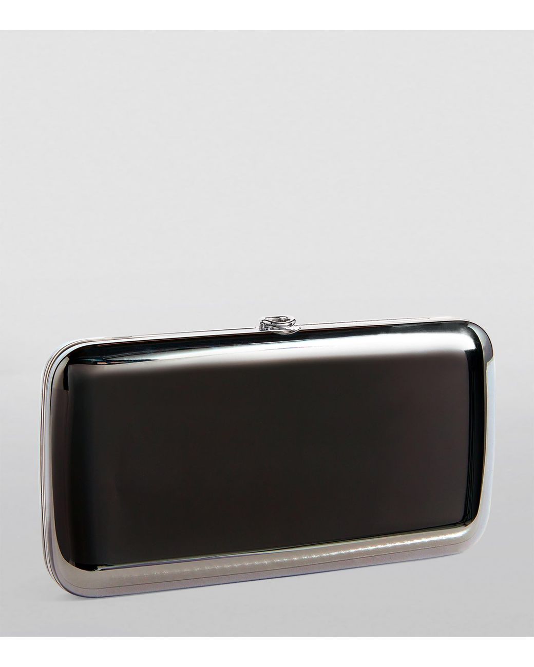 Jeffrey Levinson Black Finley Mirrored Clutch Bag