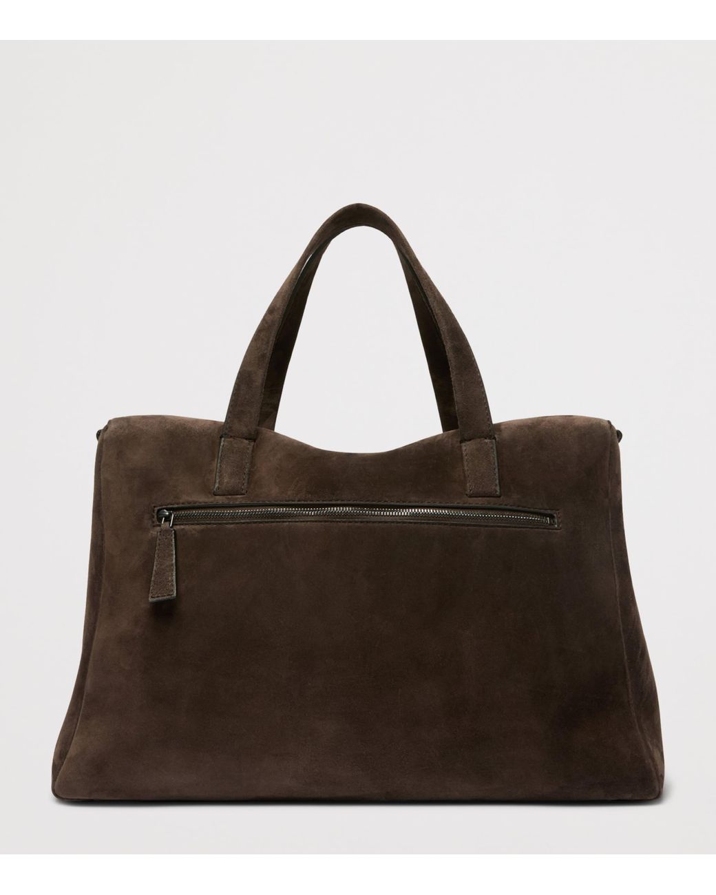 Max Mara Brown Suede Tote Bag
