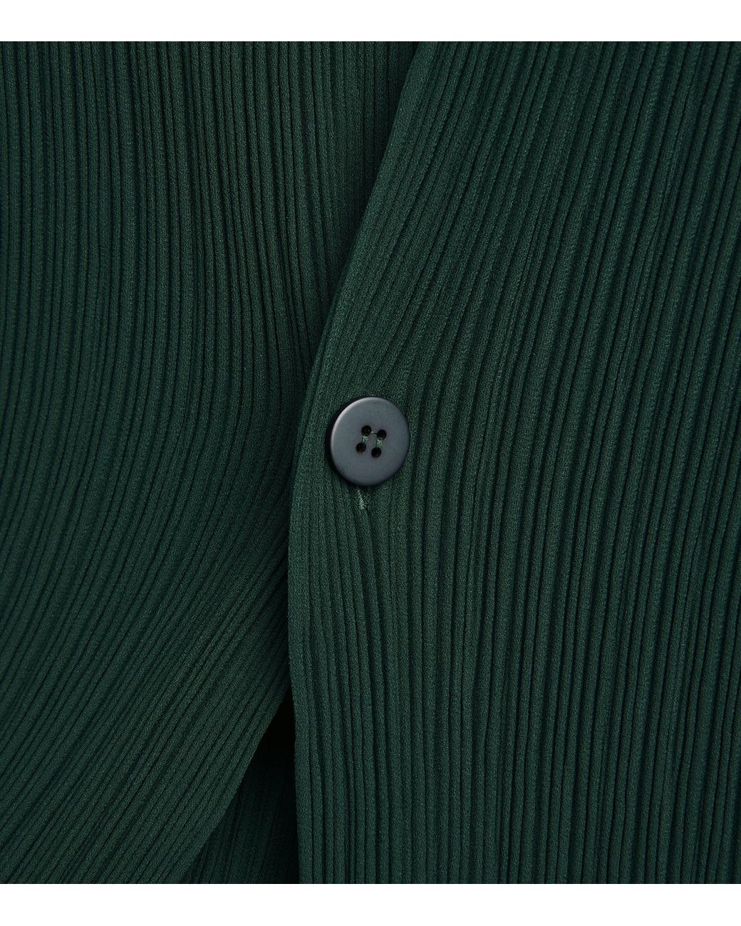ISSEY MIYAKE HATCHING PLEATS ダークグリーン 半袖