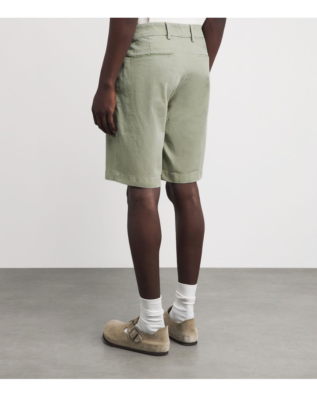 7 For All Mankind Green Luxe Performance Chino Shorts for men