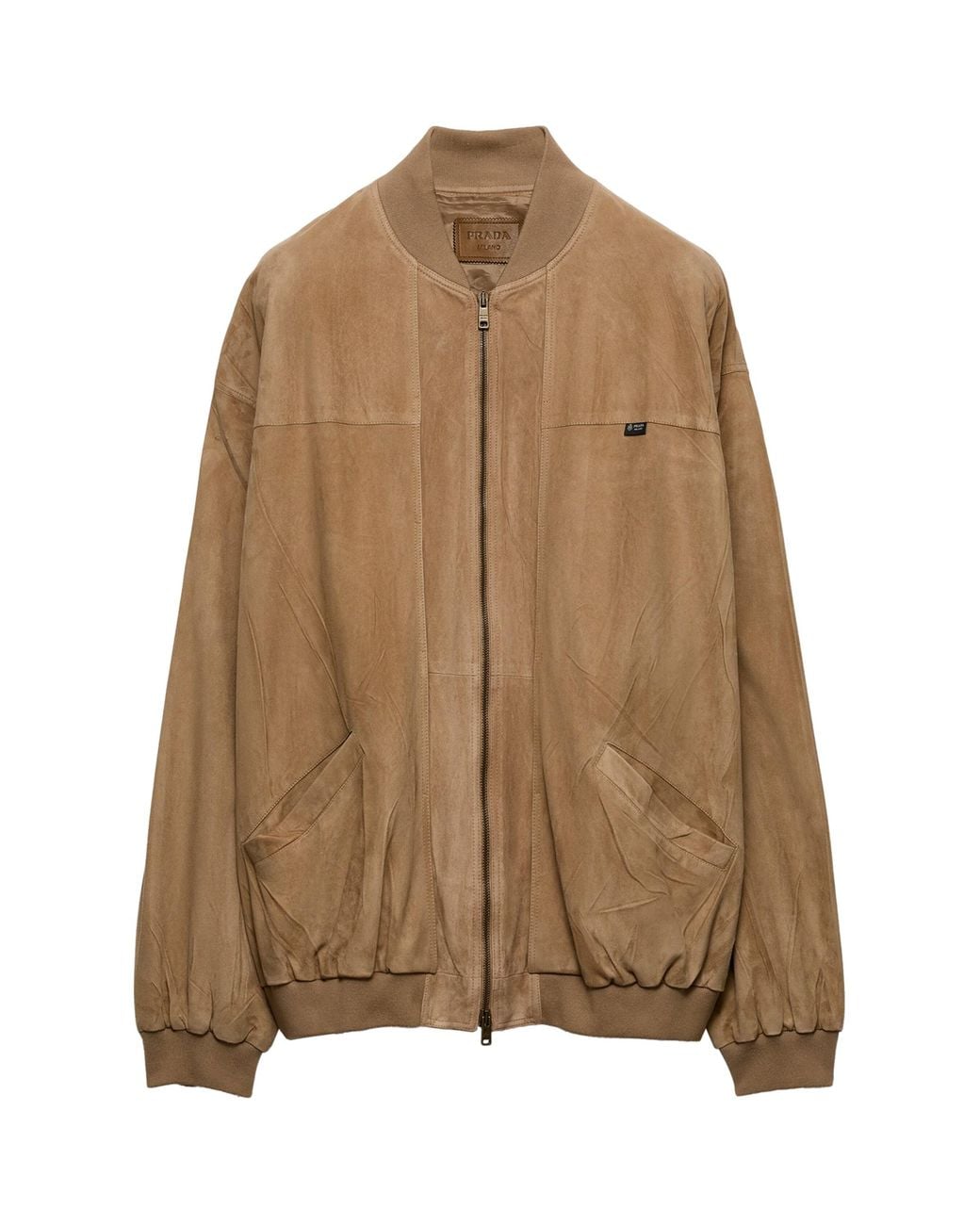 Prada Brown Suede Bomber Jacket for men