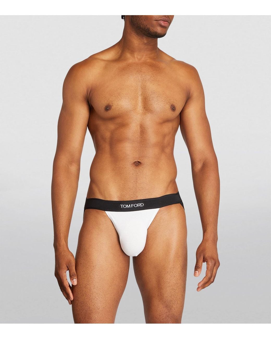 Tom Ford Black Logo Jock Strap for men