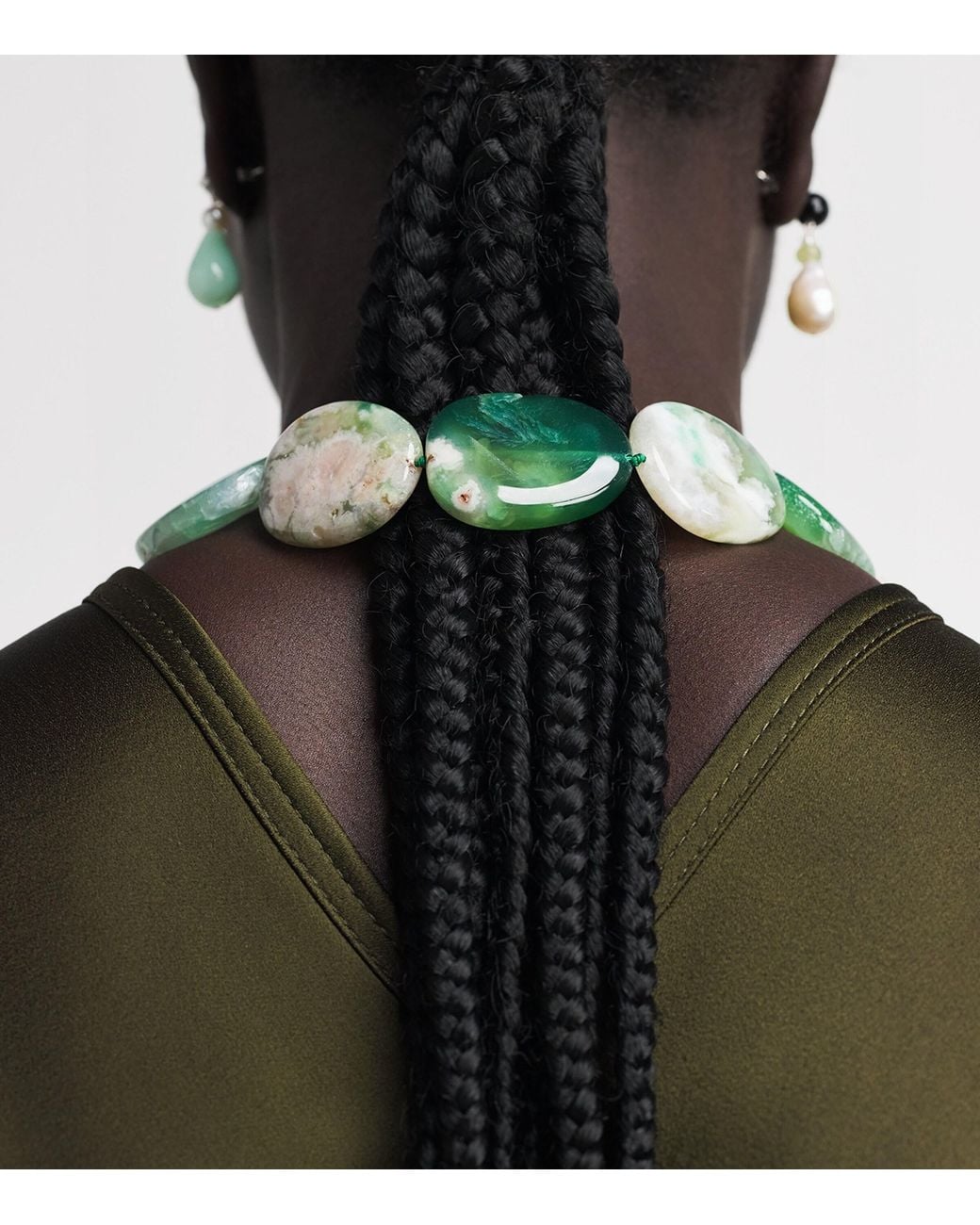 COMPLETEDWORKS Green Plated Mixed Bead Necklace