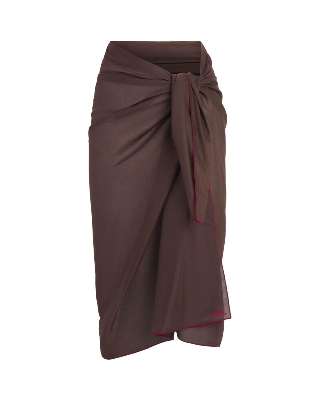 Eres Brown Cotton Voile Cabine Pareo